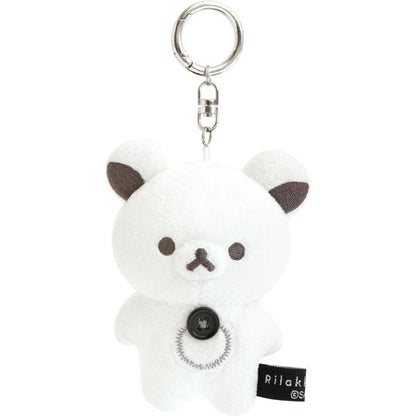 SAN-X | Korilakkuma Hanging Plush Bag Charm Keychain 100×80×45mm (BASIC RILAKKUMA MONOCHROME)
