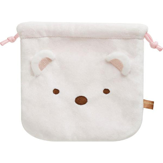 San-X | Sumikko Gurashi Shirokuma Plush Drawstring Bag 150×155mm