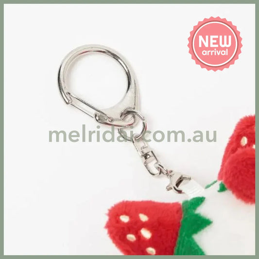 and St Me% x Sanrio | Cinnamoroll Mini Mascot Holder Plush Keychain 150mm (Strawberry Newspaper)