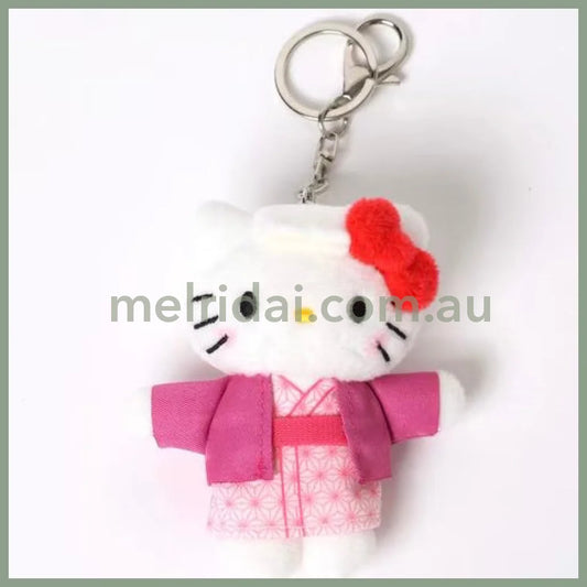 Me% x Hello Kitty | Mini Mascot Holder Plush Keychain 13cm 4th Ver. (Hot Springs)
