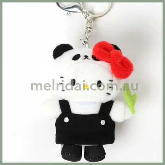 Me% x Hello Kitty | Mini Mascot Holder Plush Keychain 13cm 4th Ver. (Panda)