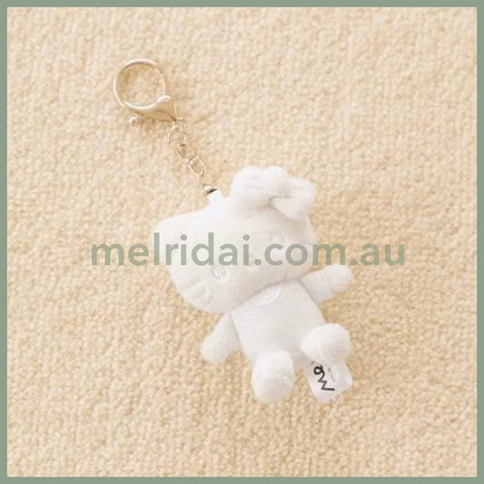and St Me% x Sanrio Hello Kitty | Mini Mascot Holder Plush Keychain 13cm 5th Ver. (White)
