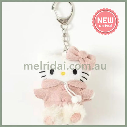 and St Me% x Sanrio Hello Kitty | Mini Mascot Holder Plush Keychain 13cm 6th Ver. (Pompon Pink)