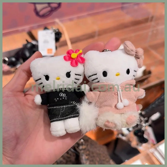 and St Me% x Sanrio Hello Kitty | Mini Mascot Holder Plush Keychain 13cm 6th Ver. (Pompon Pink)