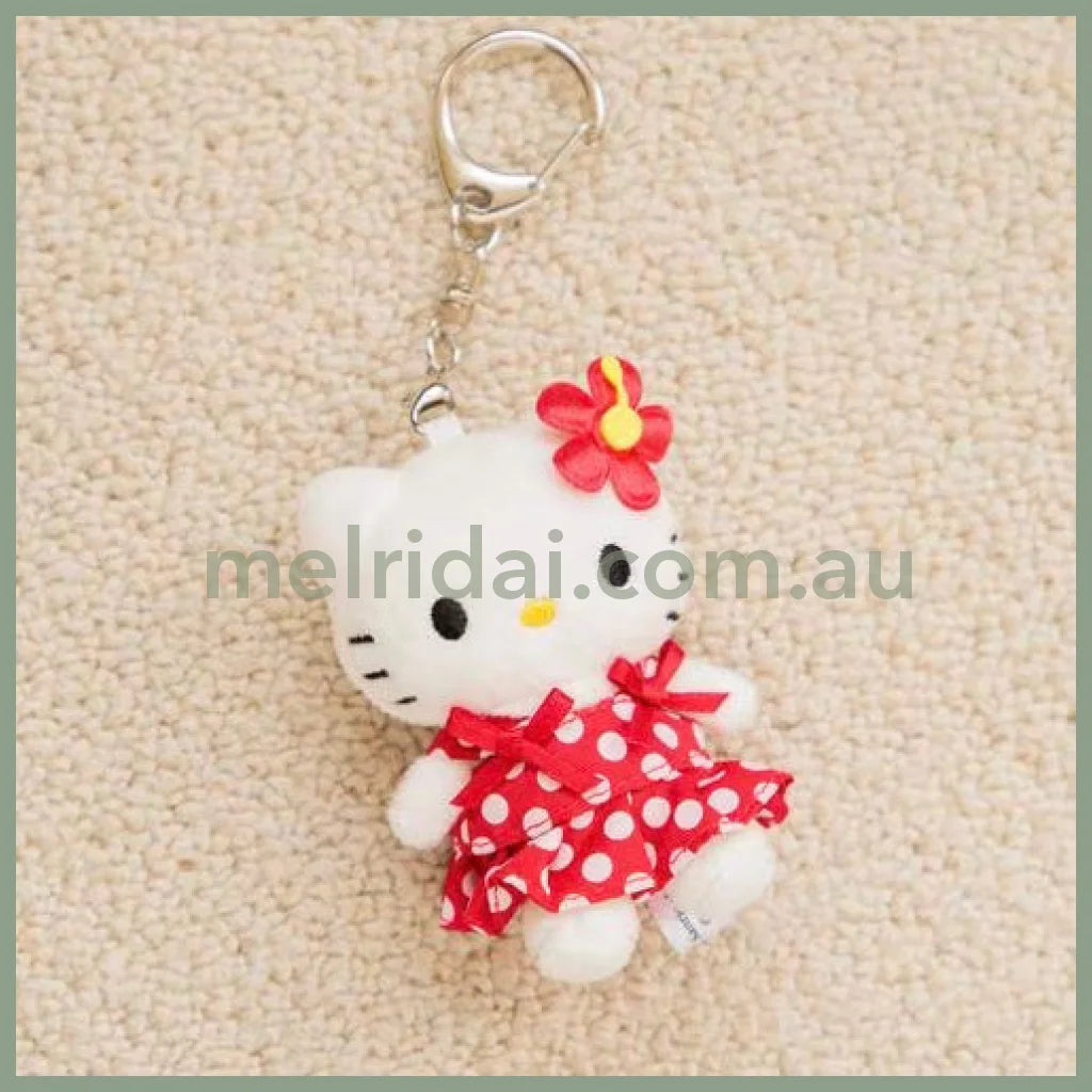 and St Me% x Sanrio | Hello Kitty Mini Mascot Holder Plush Keychain 150mm (Strawberry Newspaper)