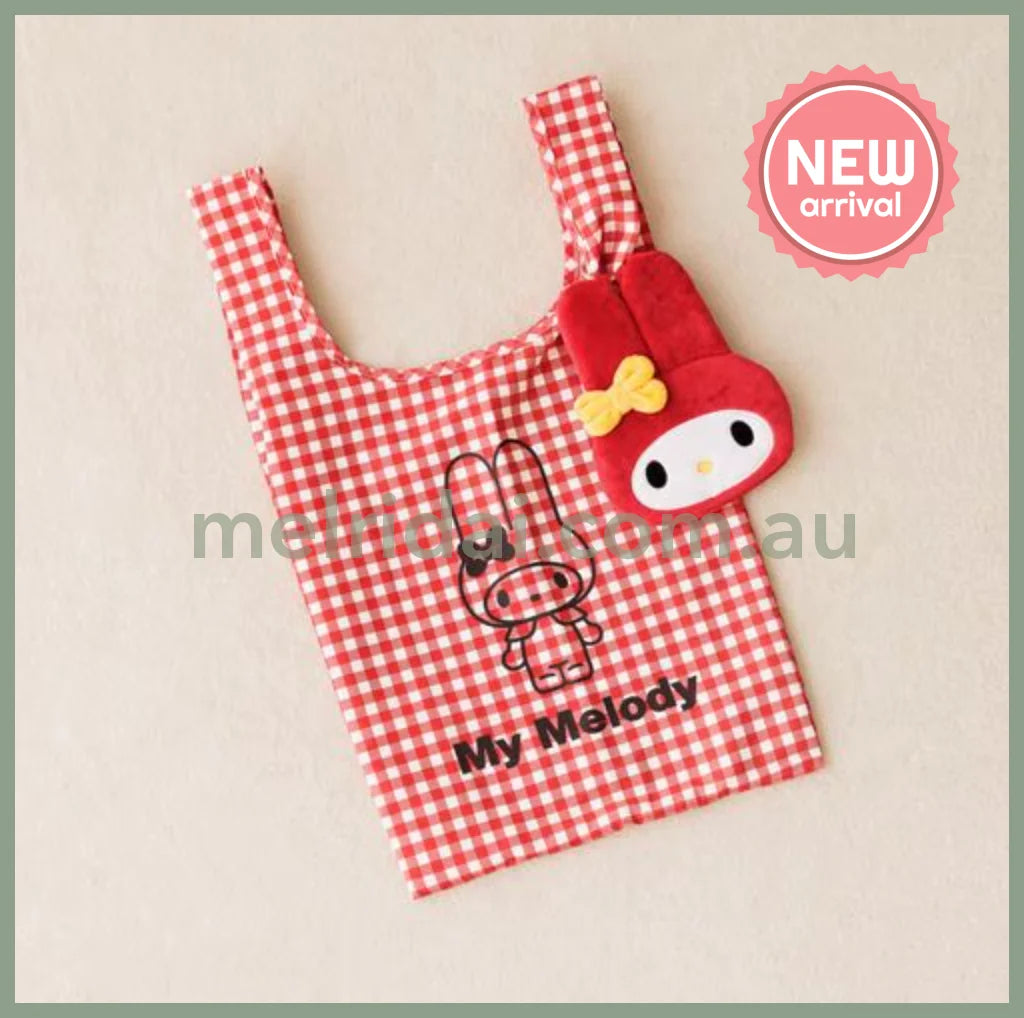 and St Me% x Sanrio My Melody | Eco Bag with Pouch Keychain (Pouch - 155×125mm Bag - 315x275mm)