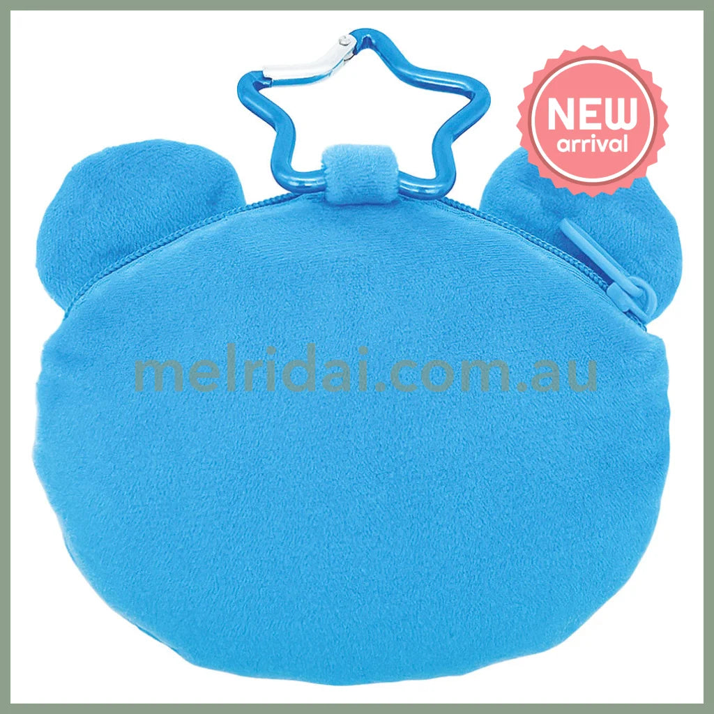 Angel Blue | Face-shaped Pouch Plush Keychain H12.2×W9×D6.5cm (Smile)
