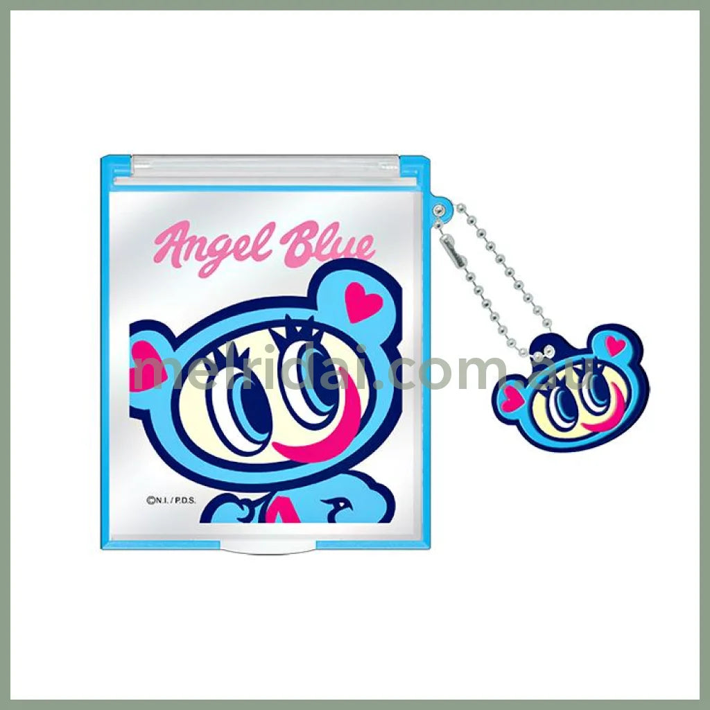 Angel Blue | Folding Mirror with Mascot 70×85×6mm (Nakamura kun)