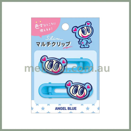 Angel Blue | Slim Multi Mascot Hair Clip Set 20×60mm