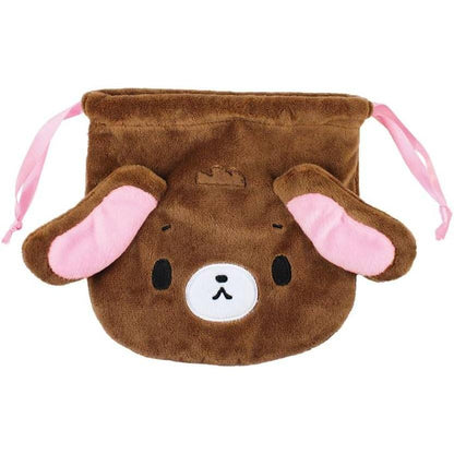 SANRIO | Sugarbunnies Kurousa Plush Drawstring Bag 164×160mm