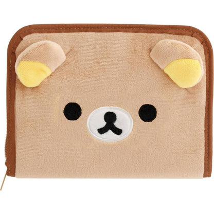 SAN-X | Rilakkuma Plush Multi-Valuables Case Pouch 155x200x40mm (Chairoikoguma's Kumakyun DAYS)