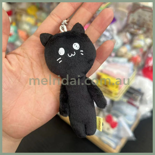 Yujio | Mascot Holder Plush Keychain W45×H105mm (Black Cat)