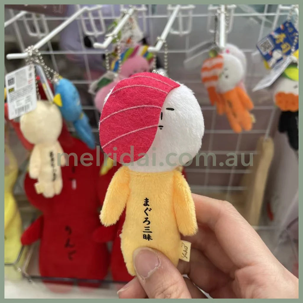 【Any two for 10% off】Yukio | Mascot Holder Plush Keychain W45×H105mm (Sushi)
