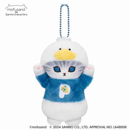 Mofusand X Sanrio | Mascot Holder Keychain Part1 Approx.13Cm 猫福 三丽鸥合作联名款 玩偶挂件/包挂/钥匙链 贝壳鸭 Pekkle
