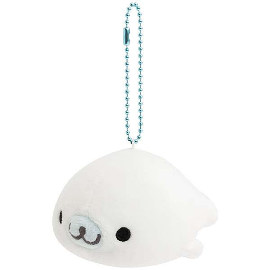 SAN-X | Retro Mamegoma White Keychain Plush Bag Charm Mascot 85×85×60mm (Always Together)
