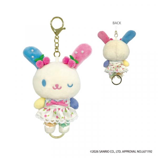 SANRIO | Usahana Reel Mascot Holder Bag Charm Keychain 140x105x50mm (One Piece Dres)