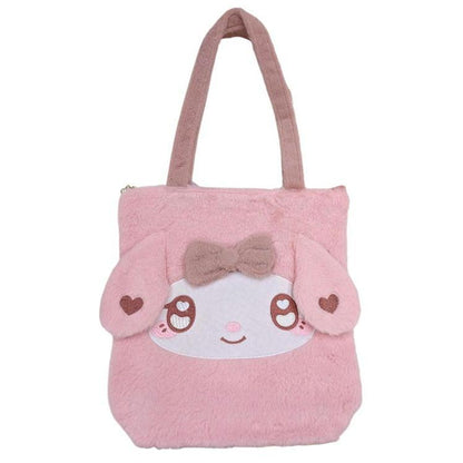 SANRIO | My Melody Fluffy Soft Fur Tote Bag with Zipper 390x370x115mm