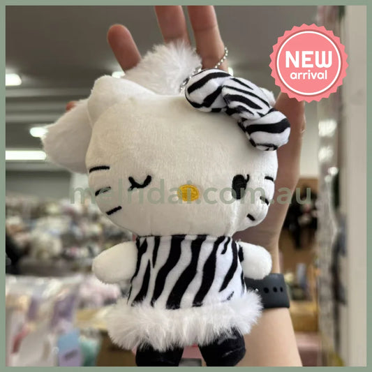 Avail x Hello Kitty | Fluffy Tail Mascot Holder Plush Keychain Bag Charm (Leopard)