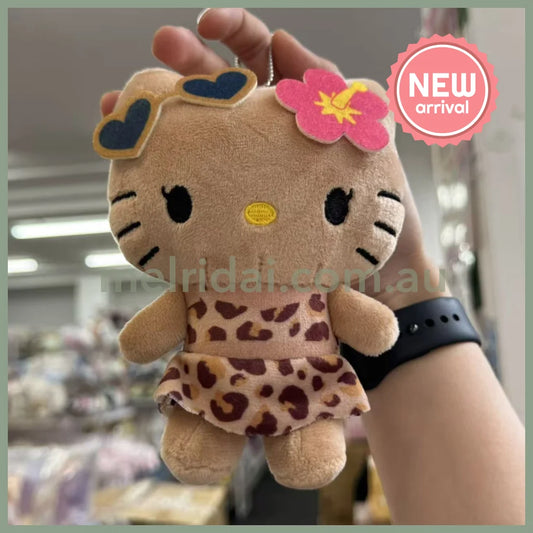 Avail x Hello Kitty | Tanned Mascot Holder Plush Keychain Bag Charm (Leopard)