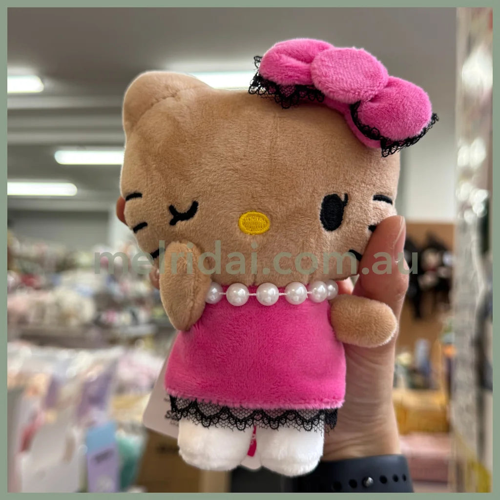 Avail x Hello Kitty | Tanned Mascot Holder Plush Keychain Bag Charm (Pearl Necklace)