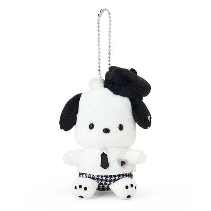 SANRIO | Pochacco Mascot Holder Plush Keychain 5.0 x 7.9 x 13.5cm (Monotone)