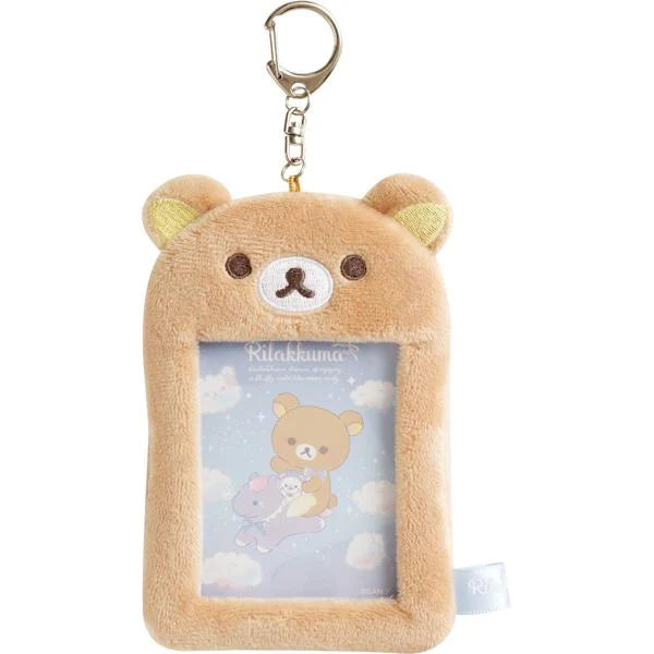 SAN-X | Rilakkuma Fluffy Photo Keychain 130×90×15mm (Sky Curly Cotton Candy)