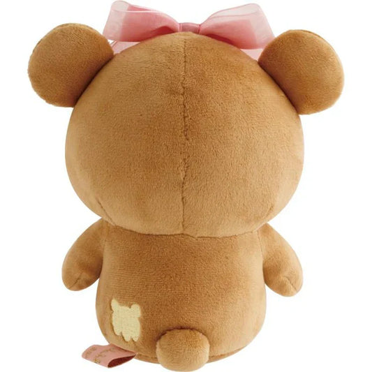 SAN-X | Chairoikoguma Plush Doll Plush Toy Ribbon Wink 180×150×105mm (Makeup Rilakkuma)