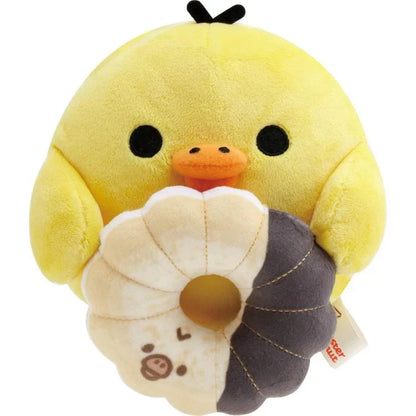 SAN-X | Rilakkuma Kiiroitori Plush Toy Plush Doll S 120×120×110mm (Mister Donut Standing)