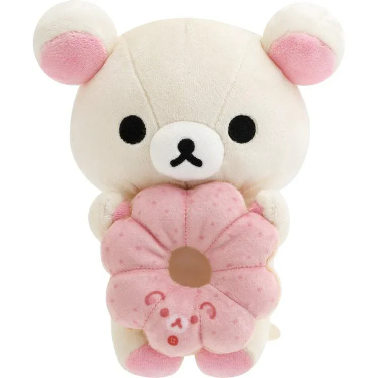 SAN-X | Rilakkuma Korilakkuma Plush Toy Plush Doll S 120×120×110mm (Mister Donut Standing)