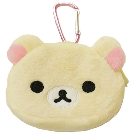 SAN-X | Rilakkuma Korilakkuma Mini Pouch with Carabiner Keychain Bag Charm 80×100×20mm