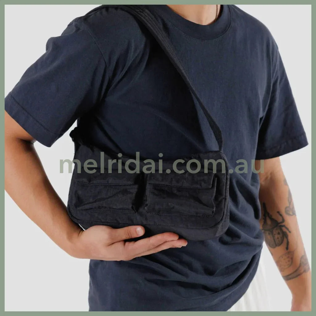 Cargo Shoulder Bag - Black Sp24