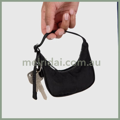 Crescent Bag Charm - Black