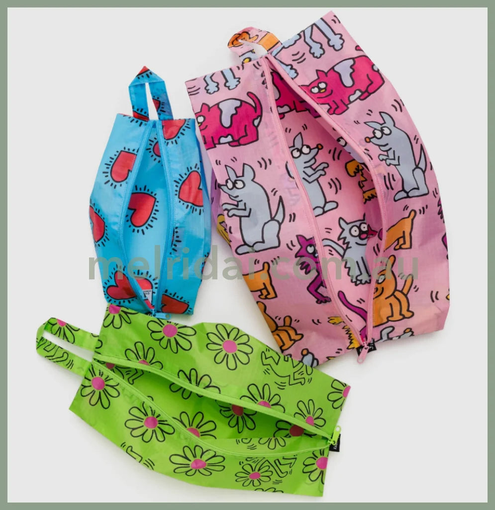 Baggu | Keith Haring 3D Zip Set Of 3