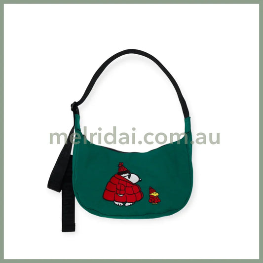 Medium Nylon Crescent Bag - Snoopy & Woodstock