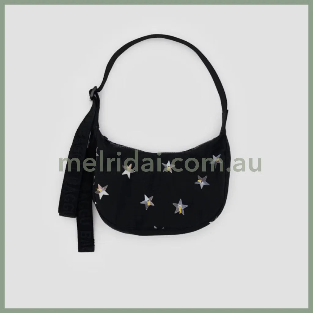Small Nylon Crescent Bag - Stars