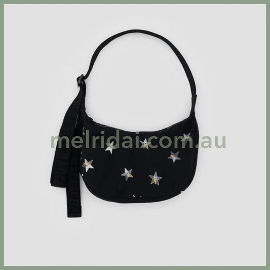 Small Nylon Crescent Bag - Stars