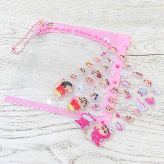 Crayon Shin-chan | Mini Deco Sticker & Slide Case with Ball Chain 105×110×10mm