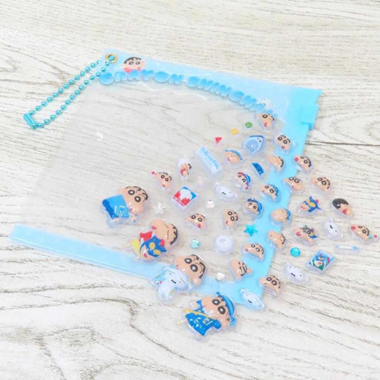 Crayon Shin-chan | Mini Deco Sticker & Slide Case with Ball Chain 105×110×10mm (Shinnosuke Nohara)
