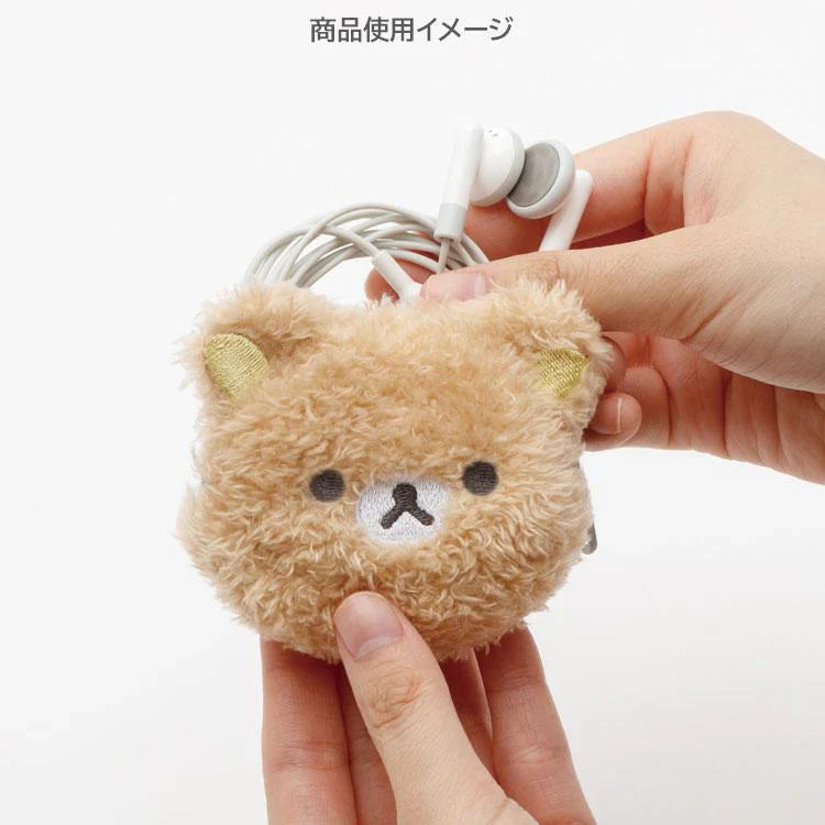 SAN-X | Rilakkuma Fluffy Face Mascot Mini Pouch with Carabiner 60×75×30mm