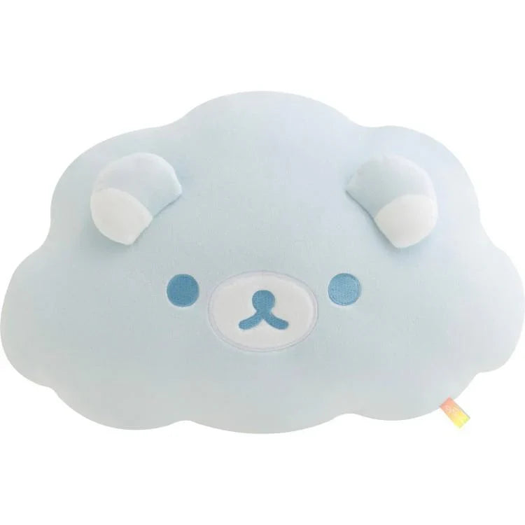 SAN-X | Rilakkuma & Kiiroitori Yellow Chick Two Side Mochi Mochi Cushion Blue 250×370×100mm (Umbrella Rain then Sunny)