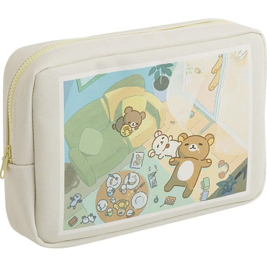 SAN-X | Rilakkuma Square Pouch 150×230×50mm (Stay With Me)