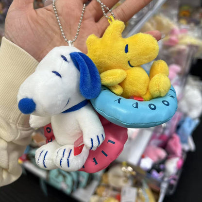 PEANUTS | Snoopy Woodstock Mascot Holder Plush Keychain Bag Charm H10×W8.5×D7cm (Chill Life)