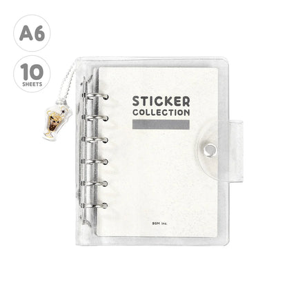 BGM Notebook-Style Sticker Book: A6 Glitter Clear 148x105mm