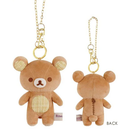 San-X | Rilakkuma Burasage Tweed Plush Mascot Holder Keychain H130×W100×D55Mm (Lovely House)