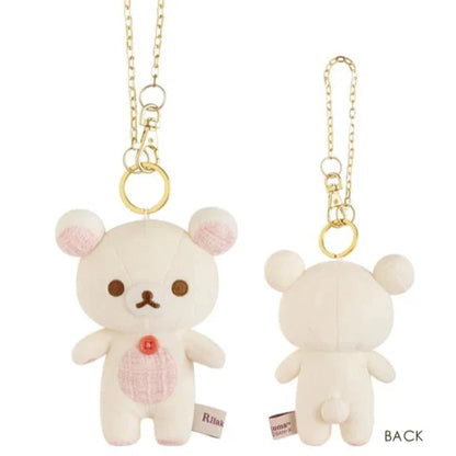 San-X | Rilakkuma Korilakkuma Burasage Tweed Plush Mascot Holder Keychain H130×W100×D55Mm (Lovely