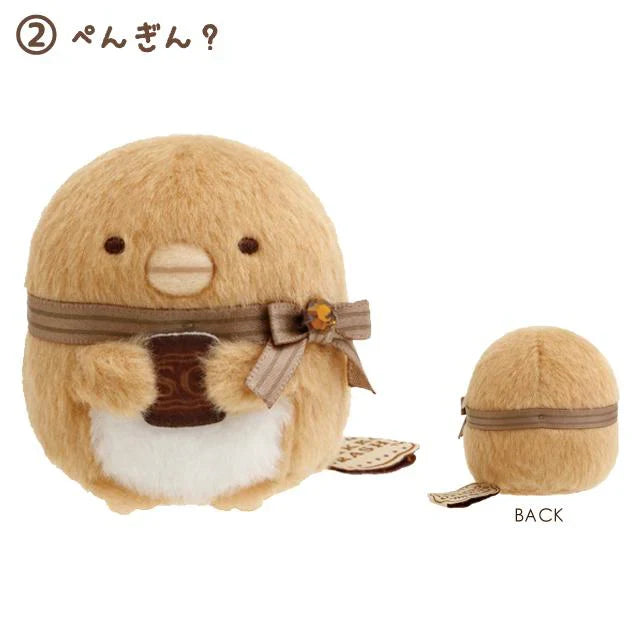 SAN-X | Sumikko Gurashi mini Tenori Plush Doll 60×55×50mm (Chocolate Fair at Sumikko Cafe) Penguin? 绿鹅