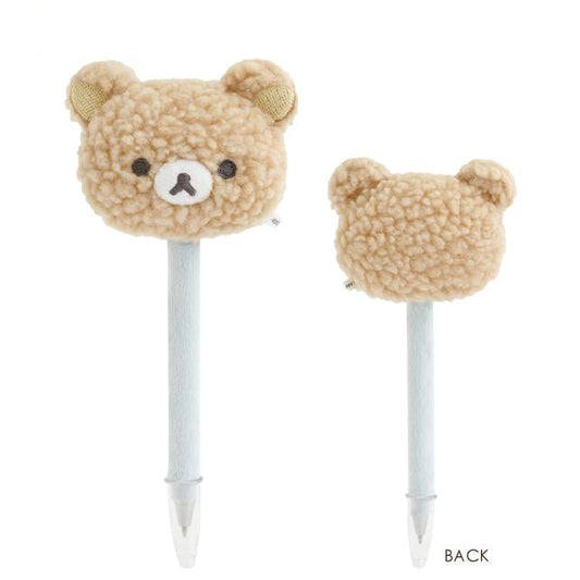 SAN-X | Rilakkuma Mascot Ballpoint Pen 0.7mm Black (New Basic BOA ITEMS Moko Moko Fluffy)