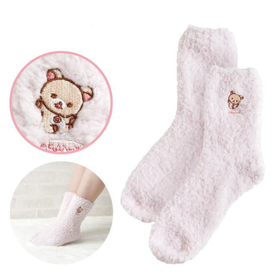 SAN-X | Rilakkuma Korilakkuma Chilling Room Socks 23~25cm (Sleeping Together Series)