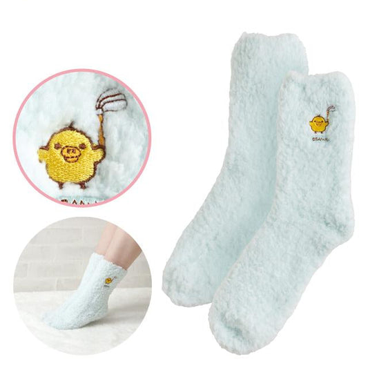 SAN-X | Rilakkuma Kiiroitori Chilling Room Socks 23~25cm (Sleeping Together Series)