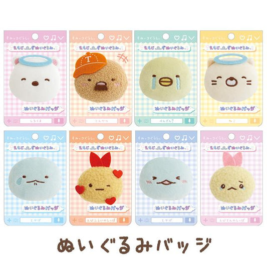 SAN-X | Sumikko Gurashi Plush Badge AB38608 40×60×15mm (Emoji Face)